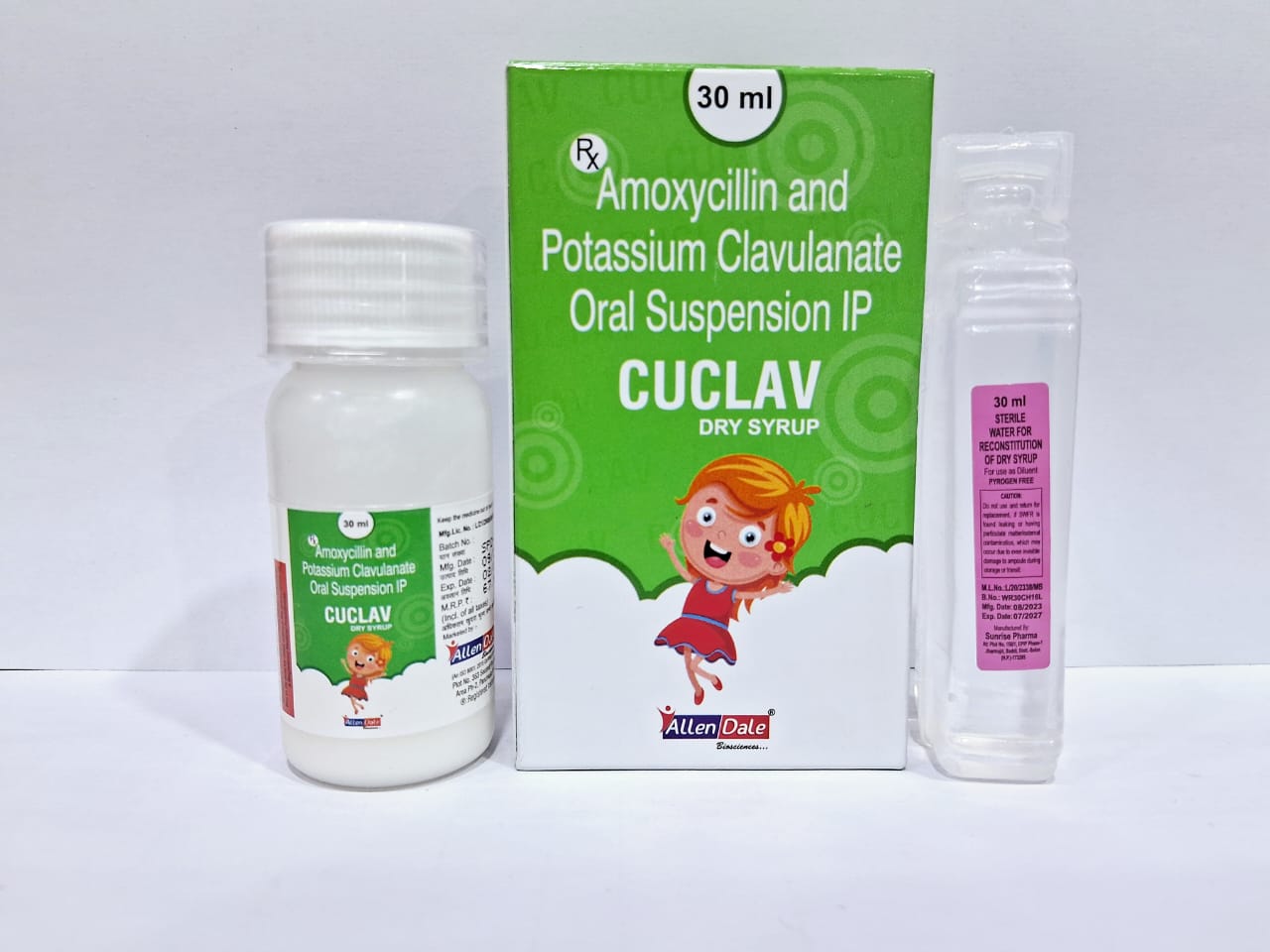 CUCLAV DRY SYRUP WITH WATER